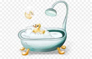 Bathtub Bathing Clip art - Bath ducklings 