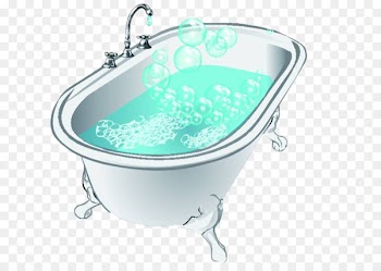 Bathtub Bathroom Shower Clip art - Hand-painted bathtub bubbles 