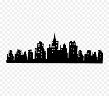 Batman Gotham City Skyline Bat-Signal Wall decal - batman 