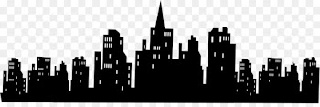 Batman Gotham City Skyline Silhouette Wall decal - city 