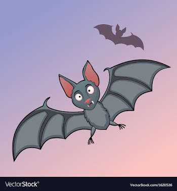  					Bats cartoon in fly vector image														