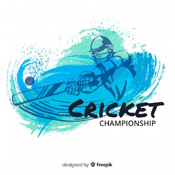 Batsman playing cricket in watercolor design Free Vector