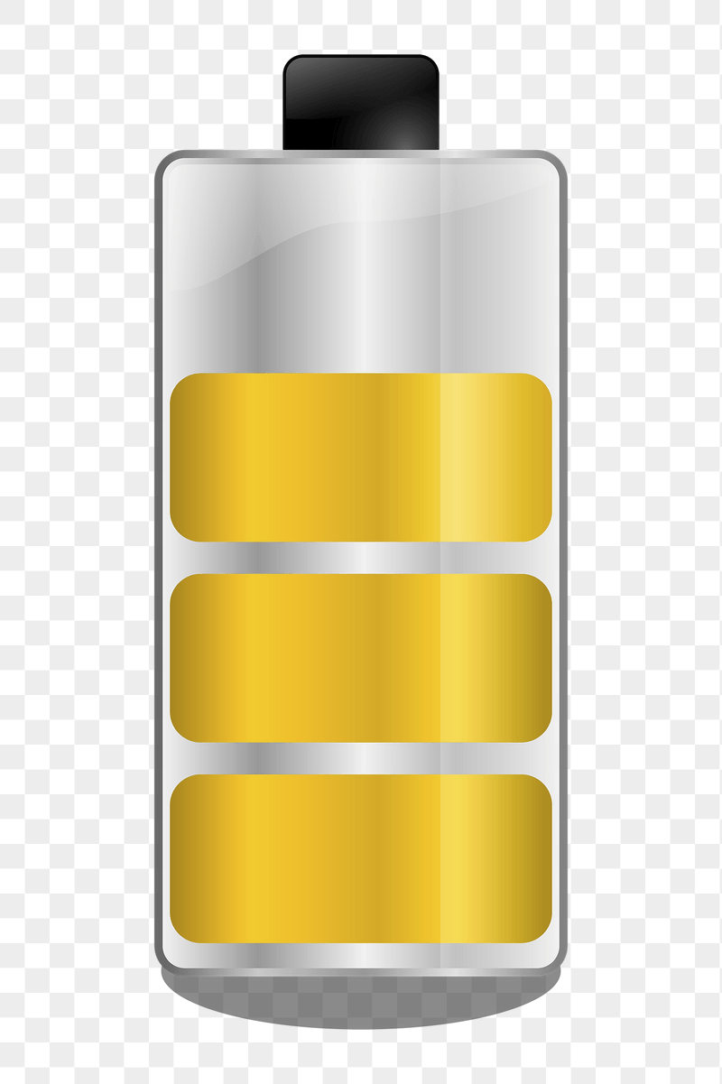 Battery level png sticker illustration, | Free PNG - rawpixel