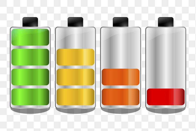 Battery levels png sticker illustration, | Free PNG - rawpixel