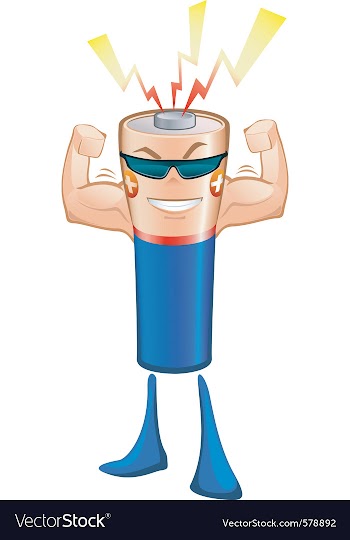Battery vector image