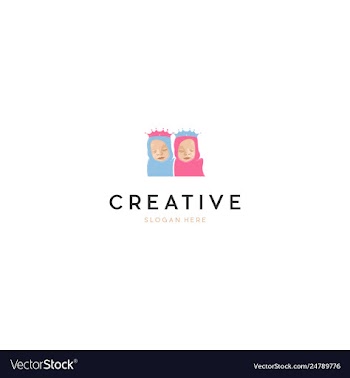 Batwins creative business logo vector image