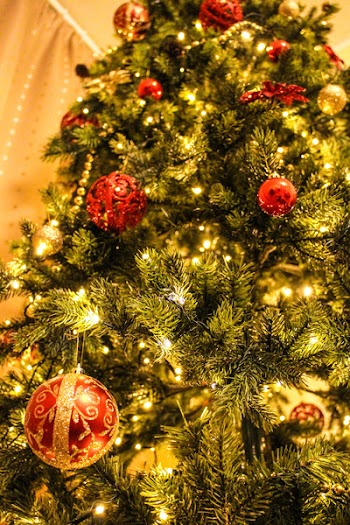 Baubles Hanged on Christmas Tree