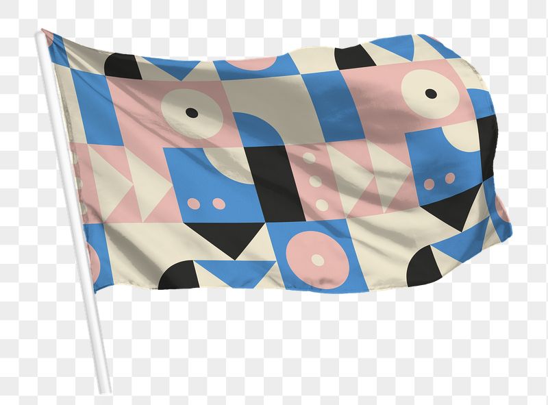 Bauhaus inspired patterned png flag | Free PNG - rawpixel