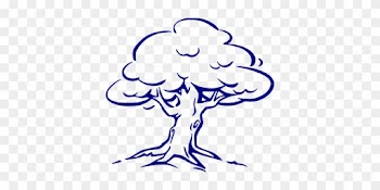 Baum, Eiche, Natur, Blau, Märchen - Outline Of A Tree