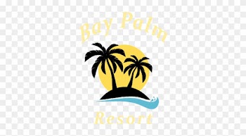 Bay Palm Resort - Palm Tree Illustration Vector