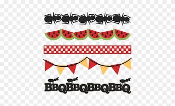 Bbq Borders Svg Scrapbook Cut File Cute Clipart Files - Bbq Border Clip Art