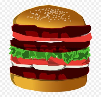 Bbq Sandwich Cliparts 7, - My Journal: 6x9 Blank Lined Journal - Burger Food