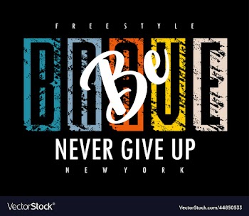be brave typography for t shirt design premium