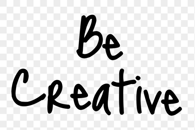 Be creative word png, simple | Free PNG - rawpixel