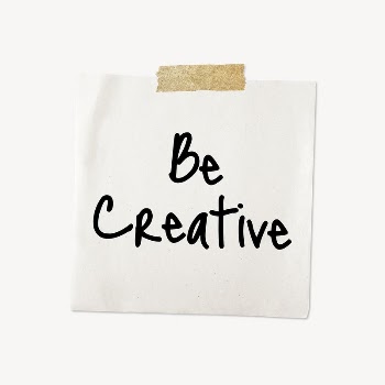 Be creative word typography, memo | Free PSD - rawpixel