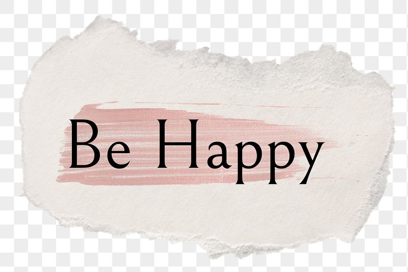 Be happy png ripped paper | Free PNG - rawpixel