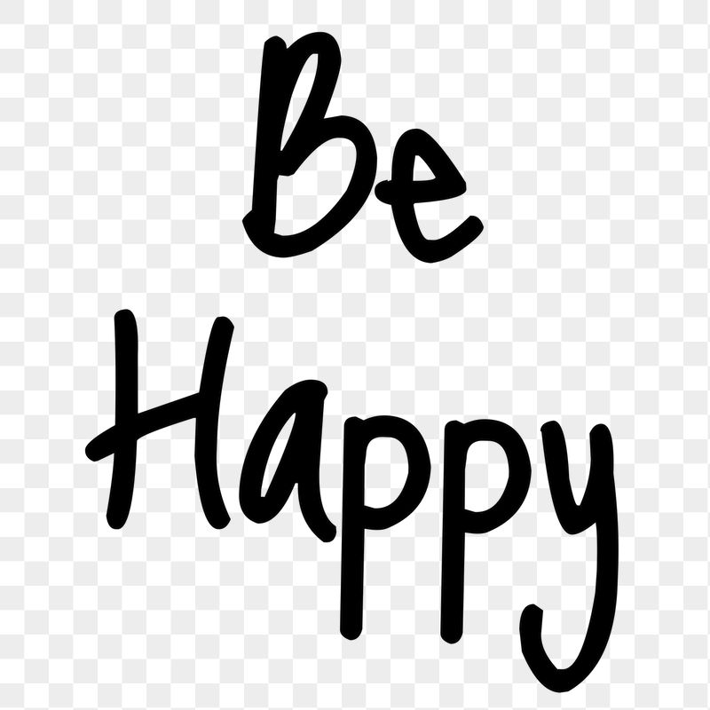 Be happy word png, simple | Free PNG - rawpixel