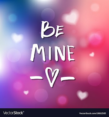 Be mine - calligraphy for invitation greeting vector image