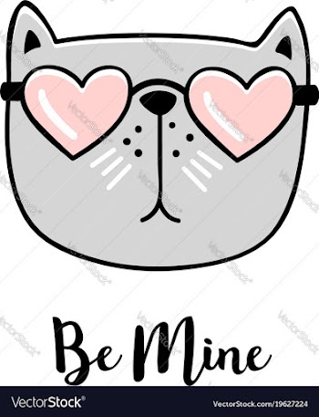  					Be mine hand drawn greeting card with valentines vector image														