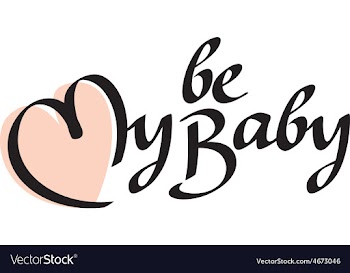 Be my baby text vector image
