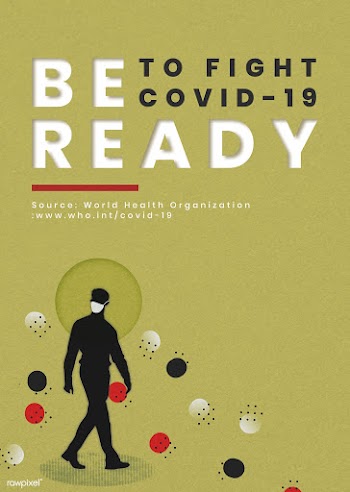 Be ready to fight COVID-19 poster template mockup | Free  illustration - 2311428