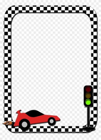 Be Sure They Save As Images So They Have A Transparent - Race Car Checker Border