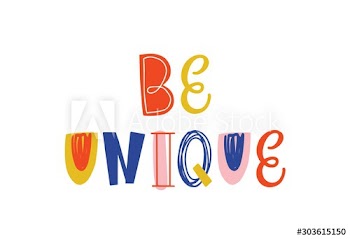 Be unique hand drawn vector lettering