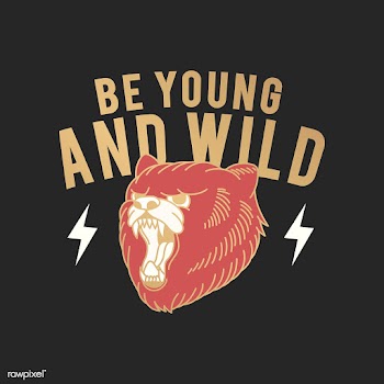 Be young and wild illustration | Free stock vector - 557957