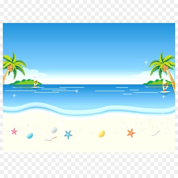Beach Animation Cartoon Clip art - Background beach cartoon background material png 