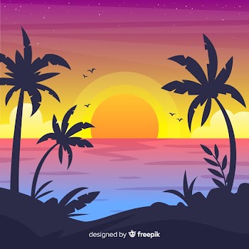 Beach background Free Vector