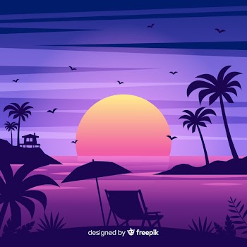 Beach background Free Vector