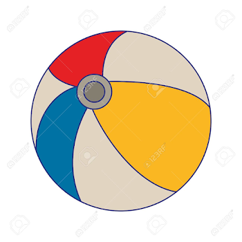 Beach Ball Cartoon Isolated Vector Illustration Graphic Design ...