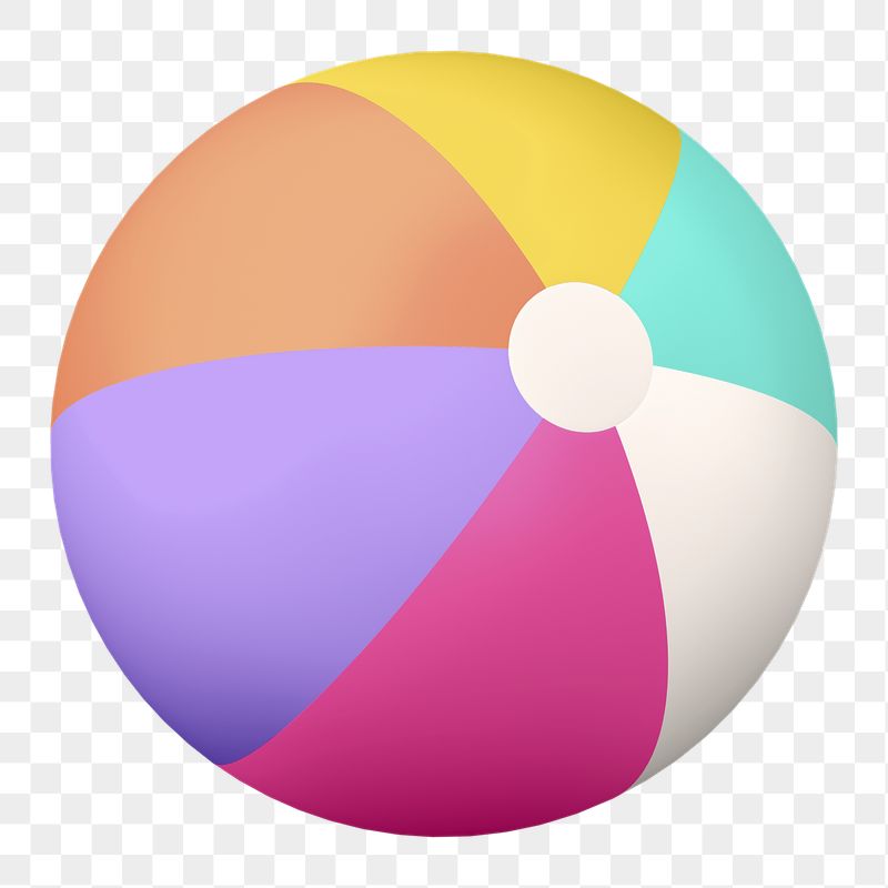 Beach ball png sticker, 3D | Free PNG - rawpixel