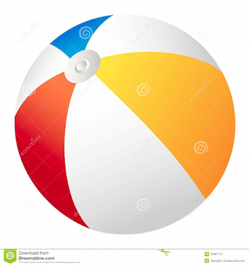 Beach ball stock vector. Illustration of icon, blue, cartoon ...