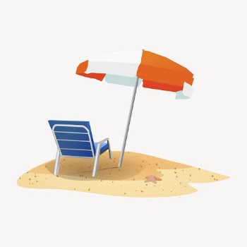 Beach chair clipart, summer illustration | Free Vector - rawpixel