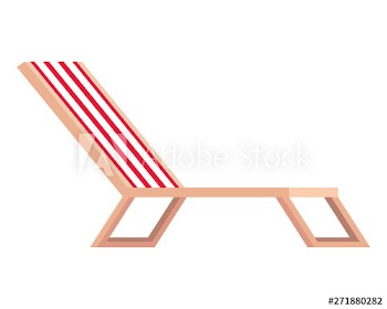 beach chair comfort icon