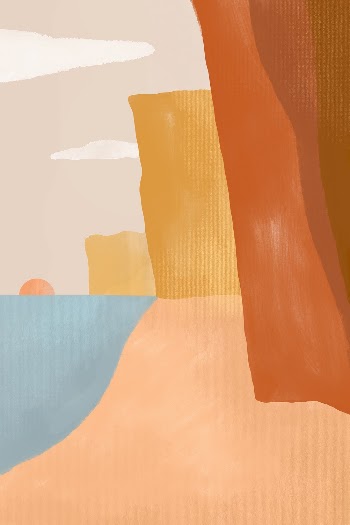 Beach cliff seaside aesthetic nature | Free PSD - rawpixel