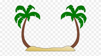 Beach Clip Art - Palm Trees Clipart Black And White