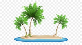 Beach Clip art - Palm Trees Island PNG Clipart Image 