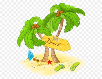 Beach Clip art - Transparent Beach Palm Decor PNG Clipart 