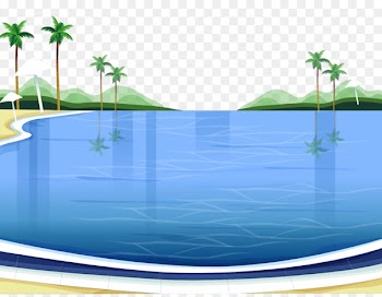 Beach Color Sea Illustration - Vector color palm seaside beach landscape 