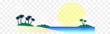 Beach Euclidean vector - Night beach landscape vector 