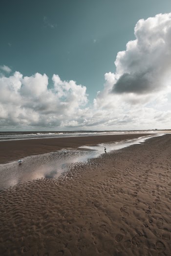 Beach Line White Clouds