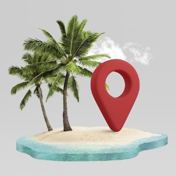 Beach location symbol, 3D rendered | Free Photo - rawpixel