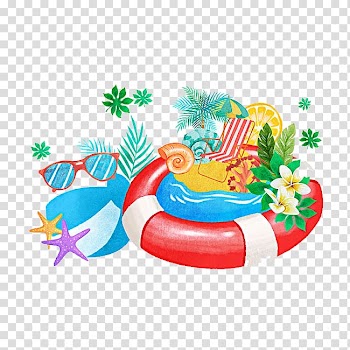 Beach of La Concha Swim ring , Seaside swim ring transparent background PNG clipart