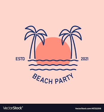 beach party artwork ilustrations