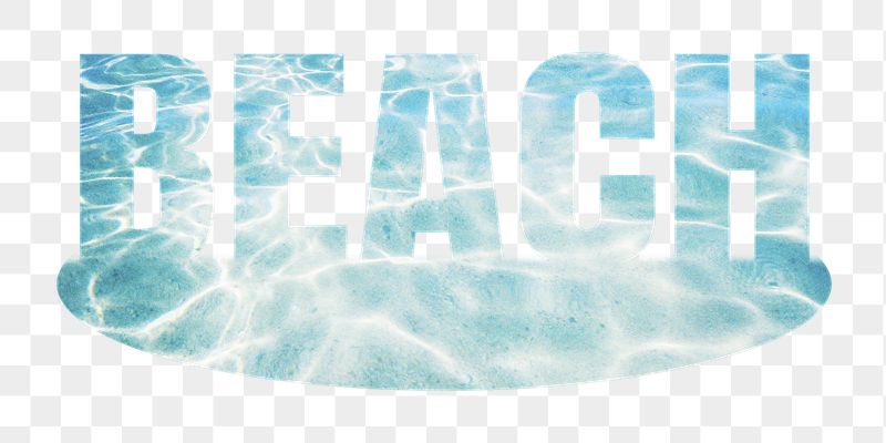 Beach png word sticker, ocean | Free PNG - rawpixel