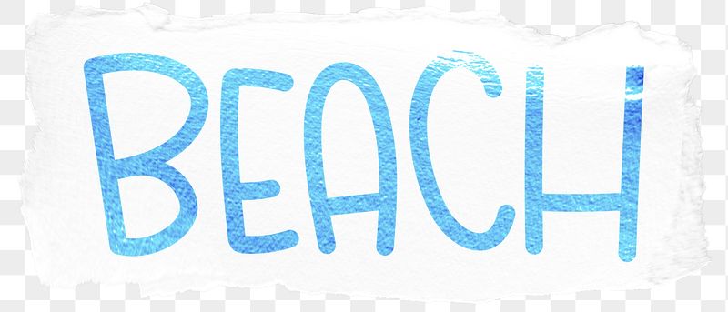 Beach png word sticker typography, | Free PNG - rawpixel