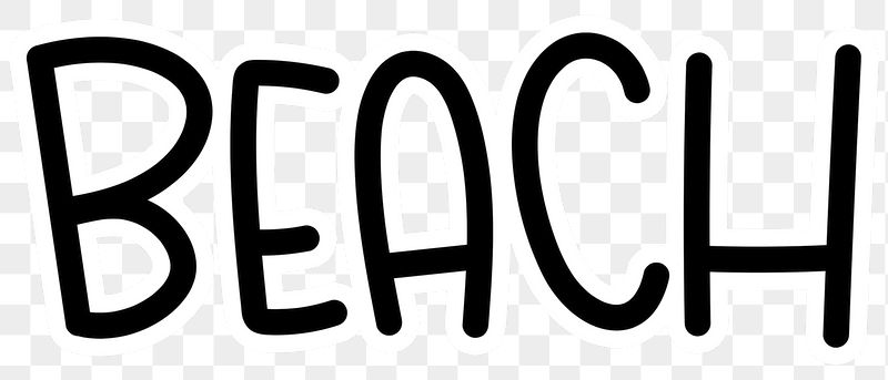Beach png word sticker typography, | Free PNG - rawpixel
