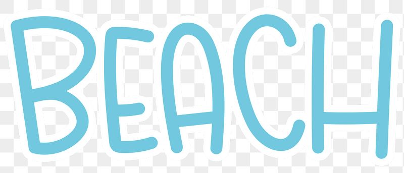 Beach png word sticker typography, | Free PNG - rawpixel
